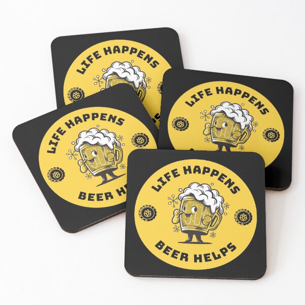 Item preview, Life Happens Beer Helps | Beer love designed and sold by Petra Becker.
