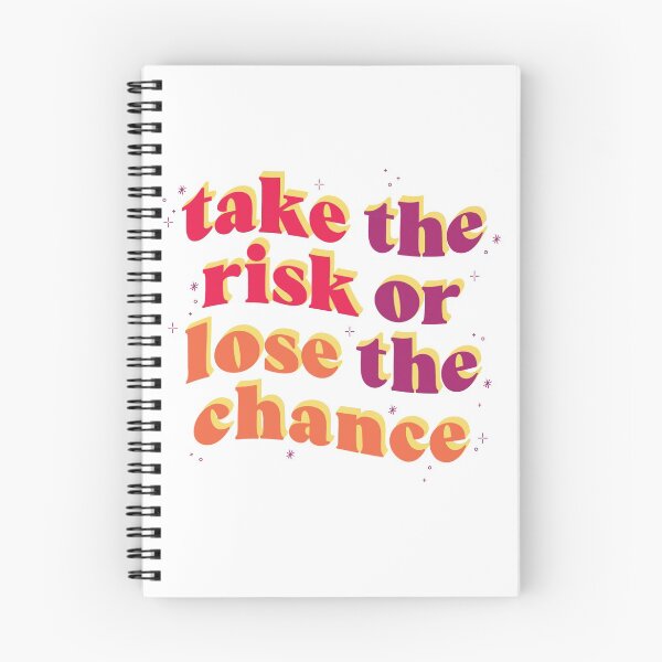 Item preview, Take the Risk or Lose the Chance Pink and Orange designed and sold by mavdesigns.