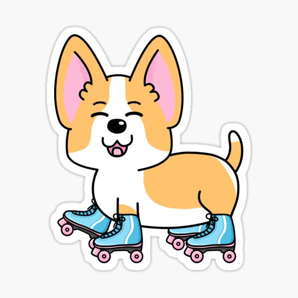Cartoon Dog Roller Skates Stock Vector by ©ronleishman 13942218