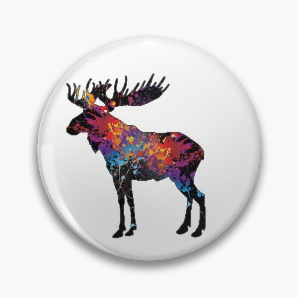 Item preview, Colorful Canadian Moose Abstract Splatter Paint designed and sold by StellaGraceTees.
