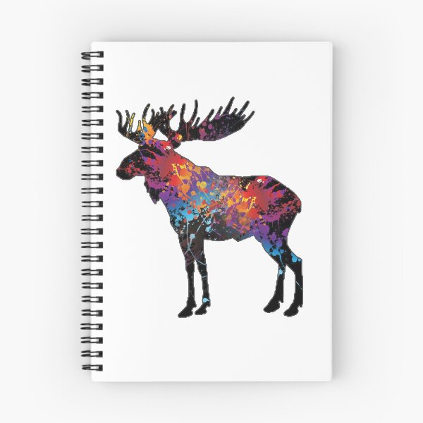 Item preview, Colorful Canadian Moose Abstract Splatter Paint designed and sold by StellaGraceTees.