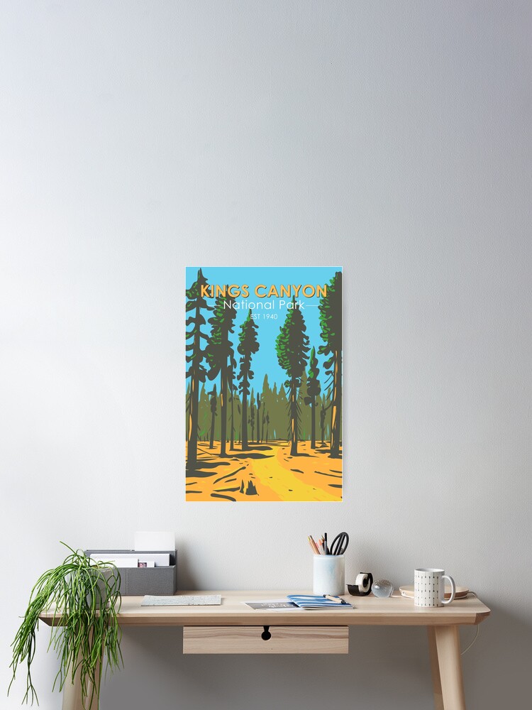 Thumbnail 2 of 3, Poster, Kings Canyon National Park General Grant California Vintage designed and sold by KrisSidDesigns.