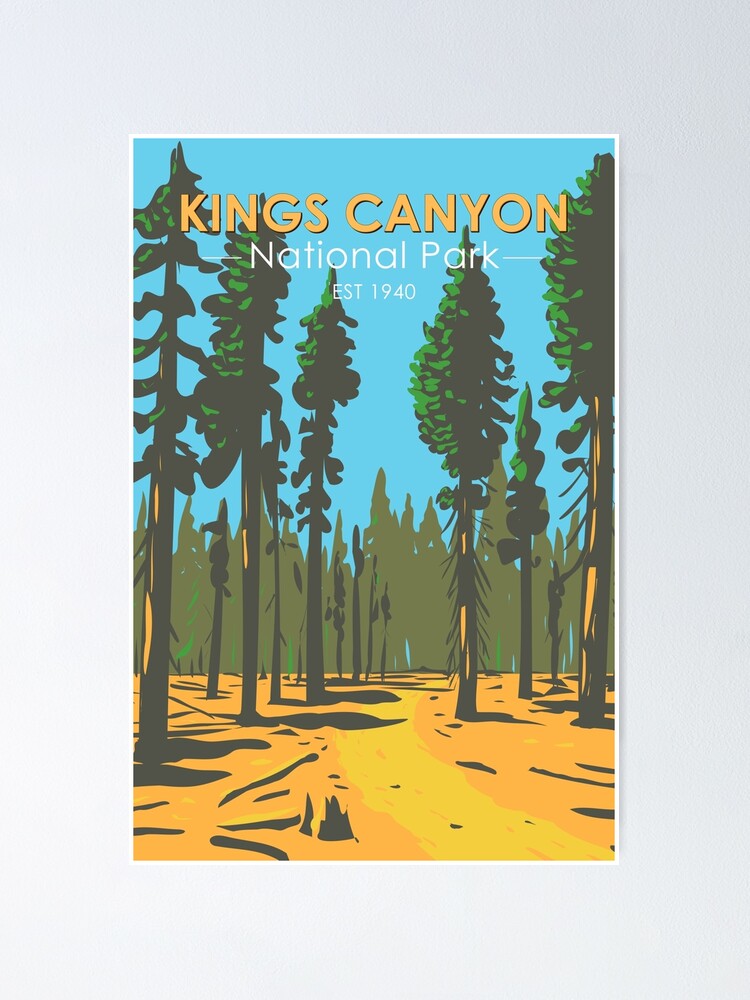 Thumbnail 1 of 3, Poster, Kings Canyon National Park General Grant California Vintage designed and sold by KrisSidDesigns.