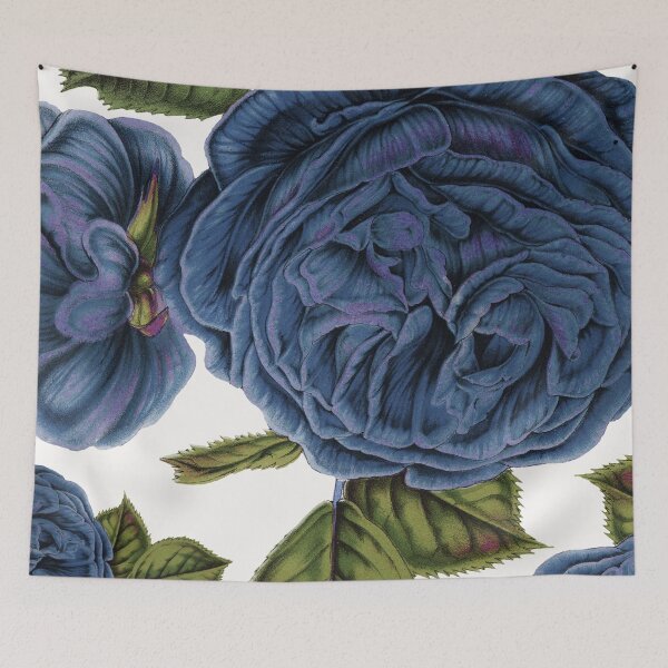 Item preview, Vintage Blue Roses Botanical designed and sold by Amy Brinkman.