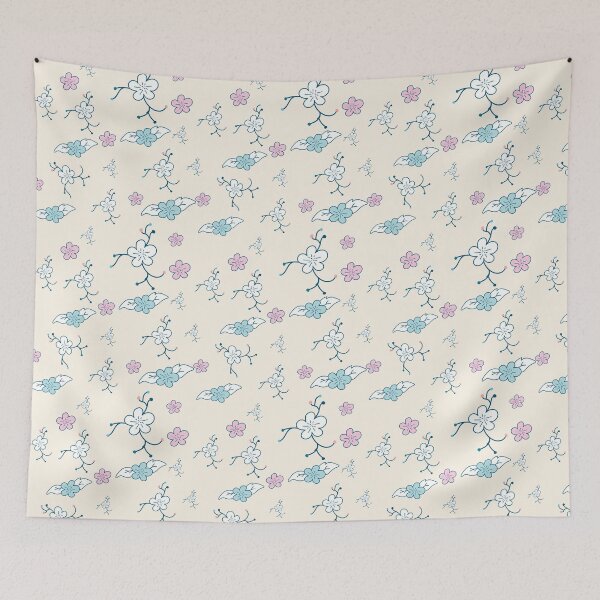 Item preview, Dance of the Winged Flowers | Floral pattern designed and sold by Petra Becker.