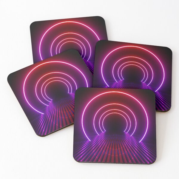 Item preview, Sci Fy Neon Lamps In A Dark Corridor designed and sold by tatkhagata.