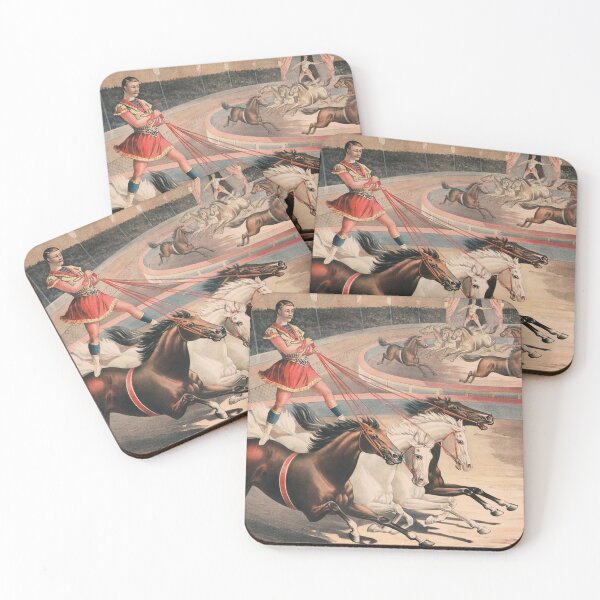 Item preview, Standing Horseback Riders - Vintage Chromolithograph designed and sold by warishellstore.