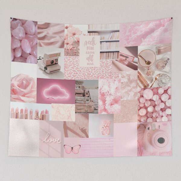 Item preview, Pink aesthetic tapestry  designed and sold by Caroline  Alderfer.