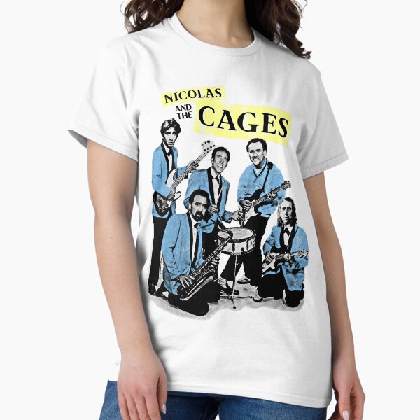 Item preview, Nicolas and the Cages (Nic Cage Band Shirt) designed and sold by uselessnyc.