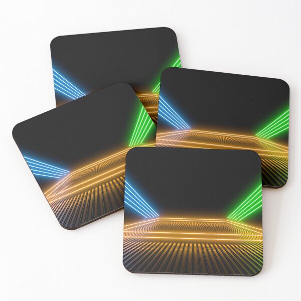 Item preview, Abstract Sci Fy Neon Lamps In A Dark Corridor designed and sold by tatkhagata.