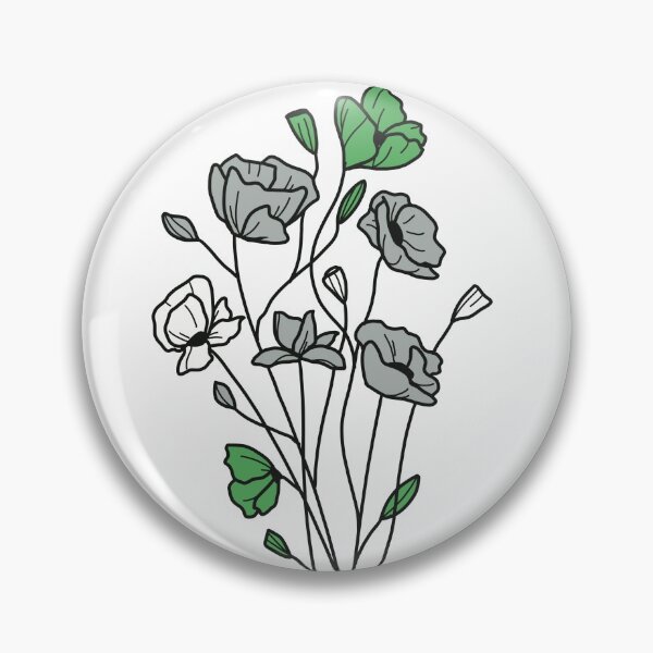 Item preview, subtle grayromantic pride flowers designed and sold by sunfloras.