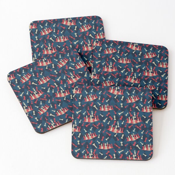 Item preview, crazy chess pieces in red and white designed and sold by FRKI-DIDI.