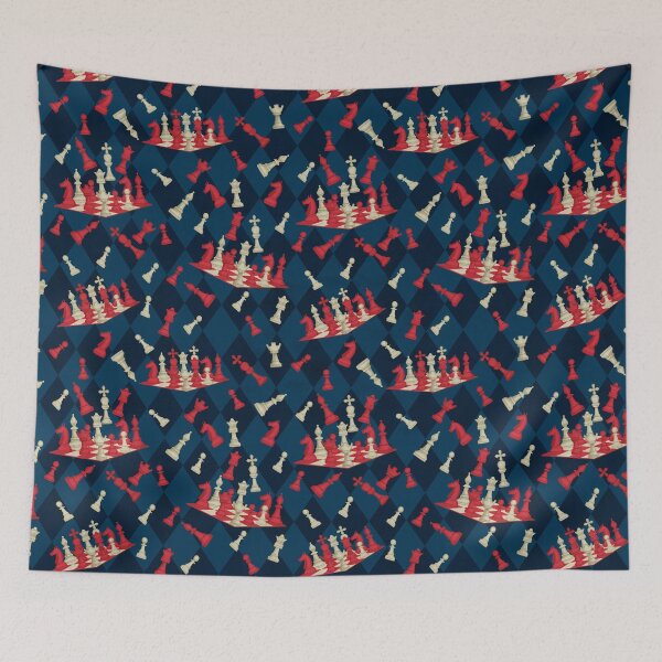 Item preview, crazy chess pieces in red and white designed and sold by FRKI-DIDI.