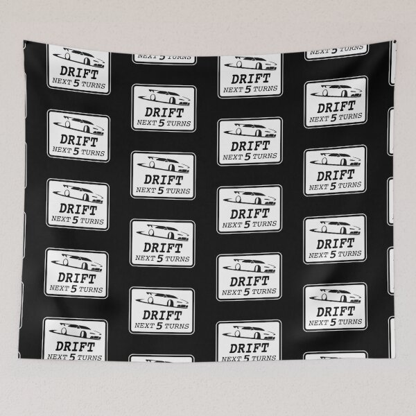 Item preview, DRIFT Next 5 Turns! Road Sign (on Black) designed and sold by epinkb.