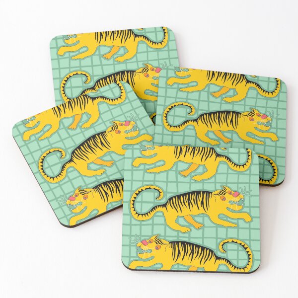 Item preview, party tiger pattern designed and sold by Nina Jal.