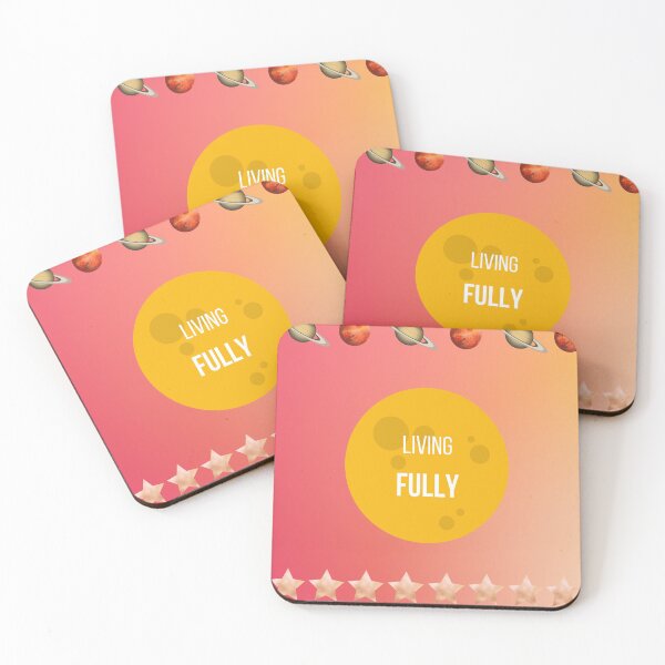 Item preview, Living Fully/Saturn, Mars, Stars, Gradient Red/Orange Sky designed and sold by ShaunSandhu.
