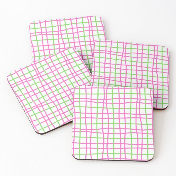 Item preview, Pink and Green lines designed and sold by sellyselen.