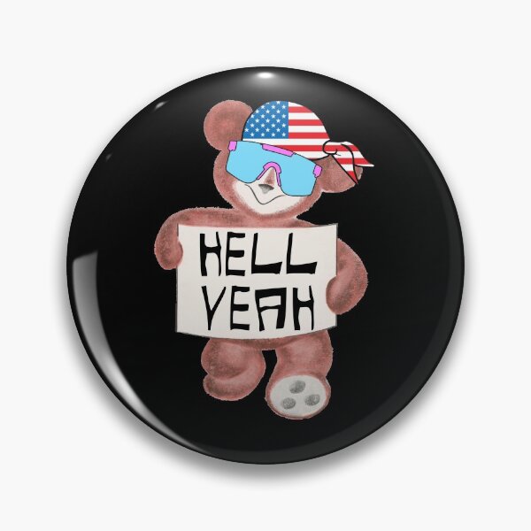 Item preview, Hell yeah american murica bear wearing sunglasses designed and sold by Captain-Jackson.