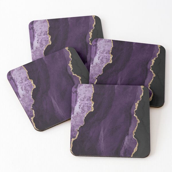 Item preview, Purple and Gold Agate Slice | Amethyst Geode designed and sold by WandaStar.