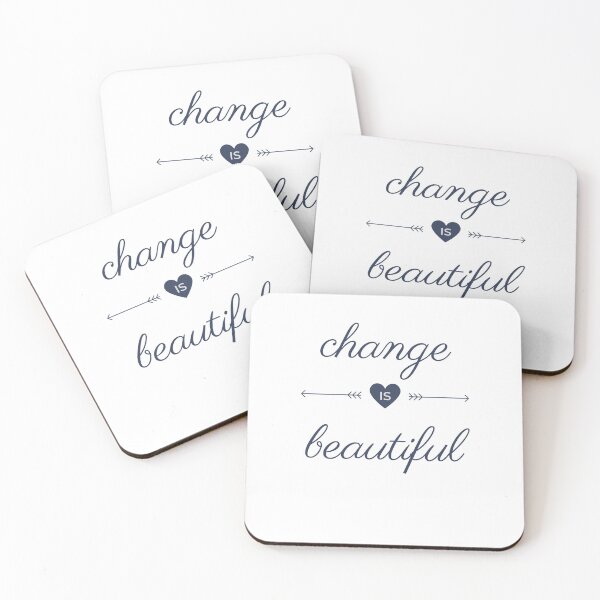 Item preview, Change is beautiful, black letters designed and sold by AbiLeads.