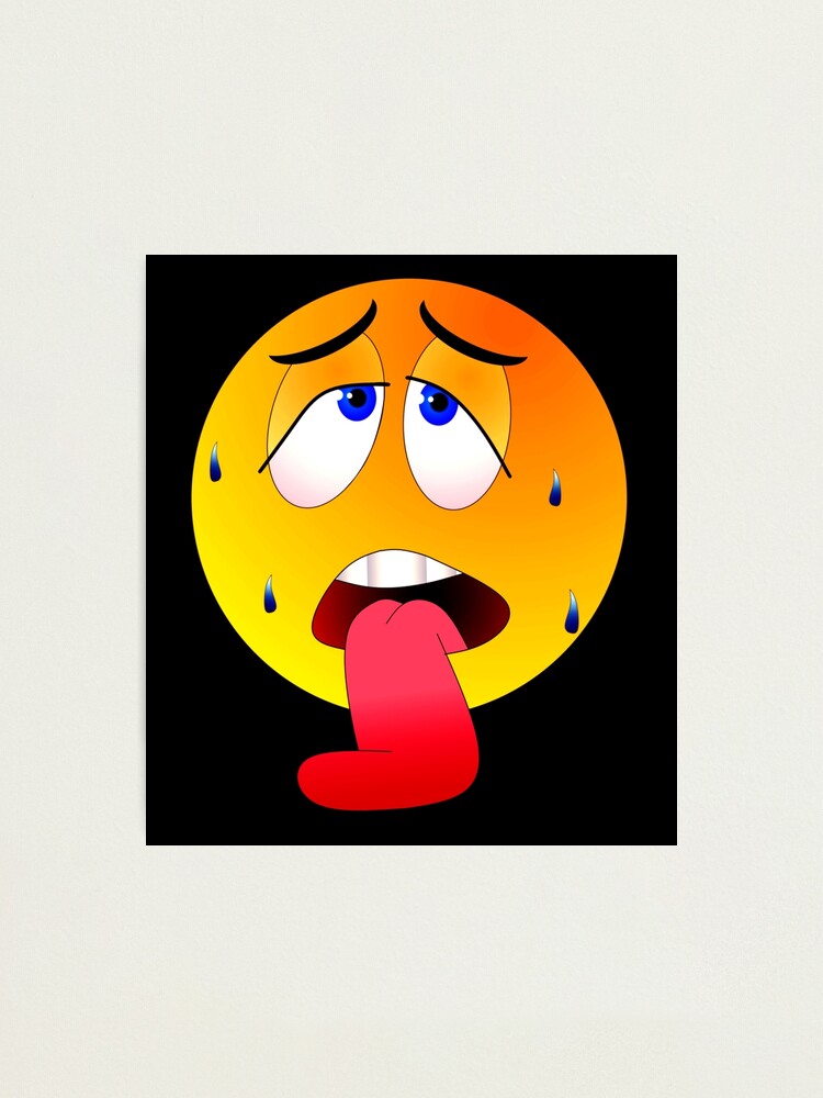 hot emoji Photographic Print by JL-Genuine