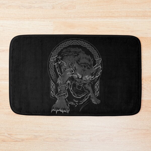 Item preview, Fenrir Wolf Norse Viking Mythology Ragnarok Knotwork Grey designed and sold by BluePagan.