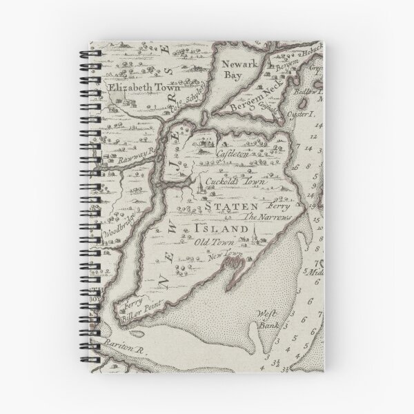 Item preview, Vintage Staten Island & NYC Harbor Map (1733) designed and sold by BravuraMedia.