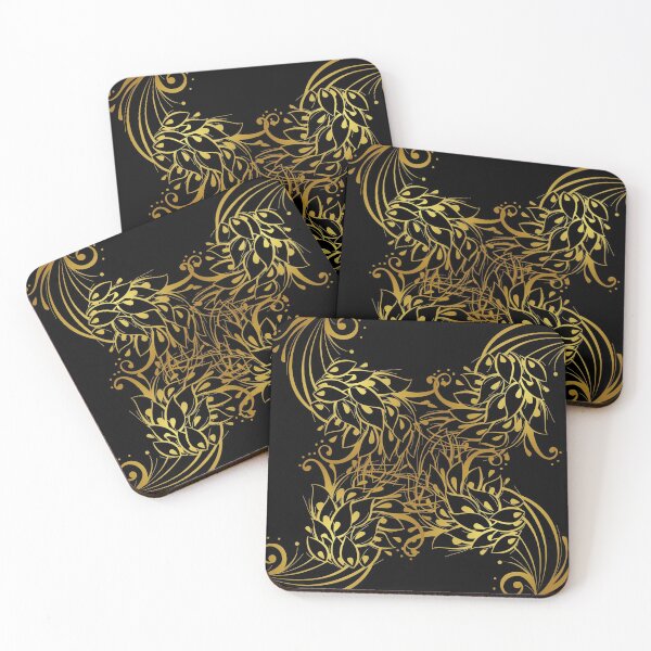 Item preview, Four Golden peacock tails designed and sold by DuchessPier.