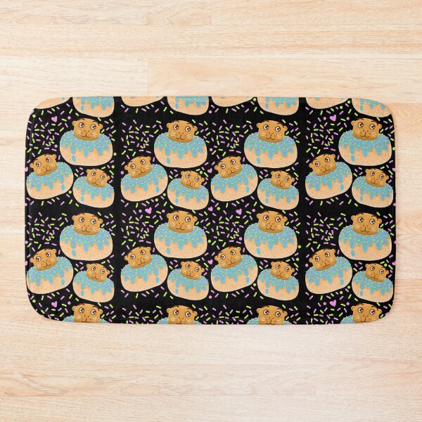 Item preview, Cute otters in doughnuts pattern designed and sold by jazzydevil.