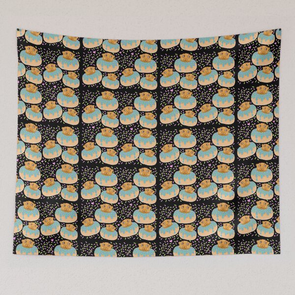 Item preview, Cute otters in doughnuts pattern designed and sold by jazzydevil.