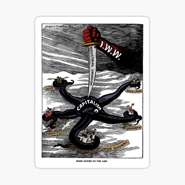 Item preview, Mehr Macht für den Arm neu eingefärbt - Historische Propaganda, IWW, Gewerkschaft, Sozialist, Linke, Antikapitalistisch designed and sold by SpaceDogLaika.