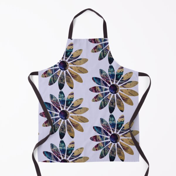 Item preview, Vibrant swipes of blue golden flower designed and sold by TitaCris.