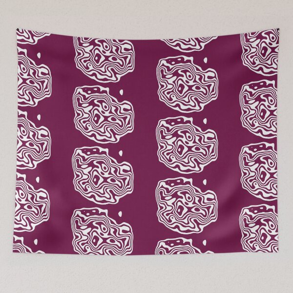 Item preview, Contour design - white and maroon designed and sold by rahilvalani.