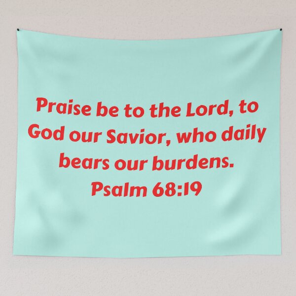 Aperçu de l'œuvre Bible Verse Psalm 68:19 créée et vendue par Prayingwarrior.