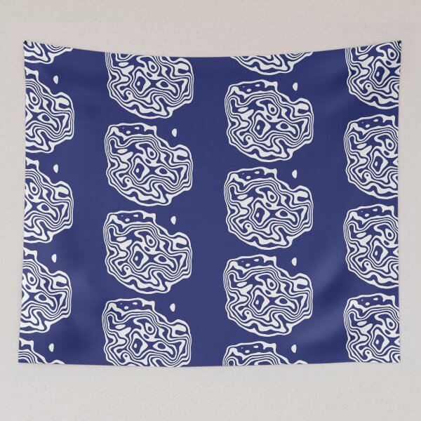Item preview, Contour design - white and navy designed and sold by rahilvalani.