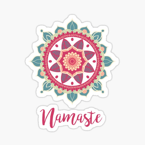 Namaste Patch - Embroidered Yoga Inspirational Quote - Iron On Patches -  Size: 2.8 x 3.8 inches