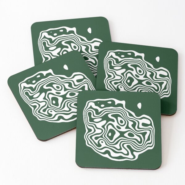 Item preview, Contour design - white and green designed and sold by rahilvalani.