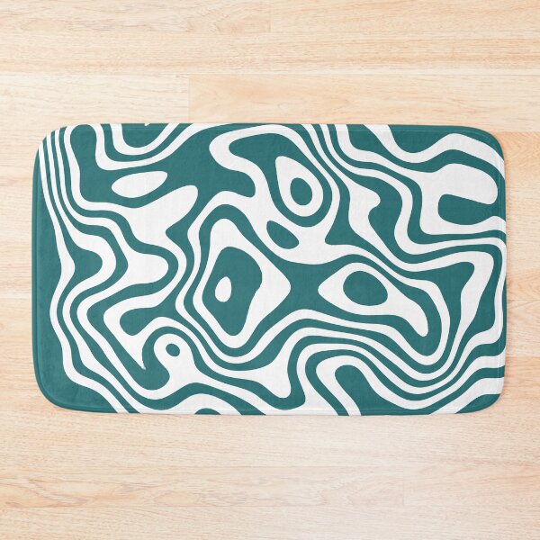 Item preview, Contour design - white and teal designed and sold by rahilvalani.