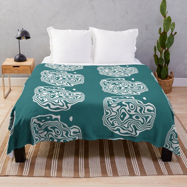 Item preview, Contour design - white and teal designed and sold by rahilvalani.