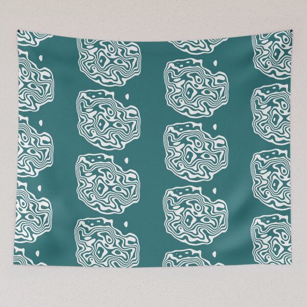 Item preview, Contour design - white and teal designed and sold by rahilvalani.