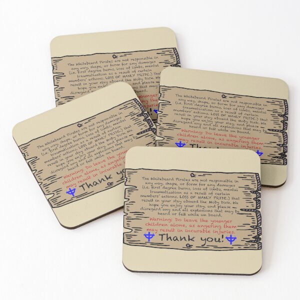 Item preview, Whitebeard ASL Trio Warning Sign designed and sold by Lunaria Sakusa.