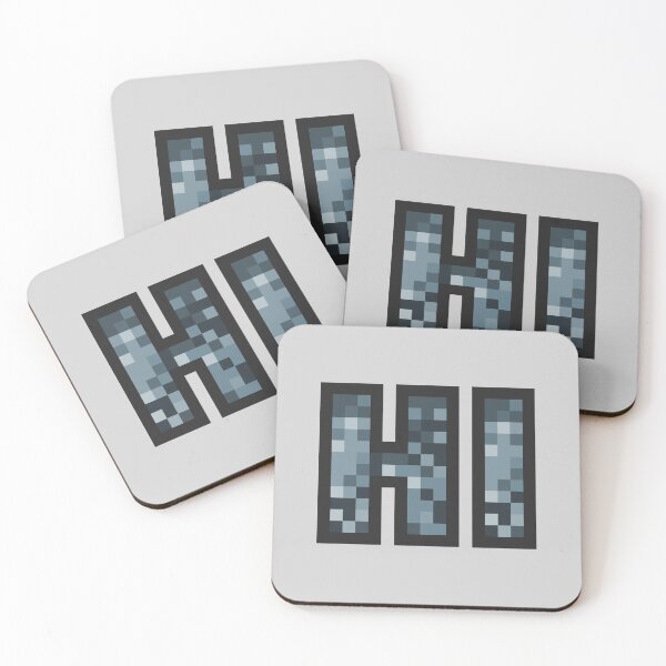 Item preview, Hi - Friendly Text Design Pixel Art - Silver Gray Color designed and sold by dylanxh.