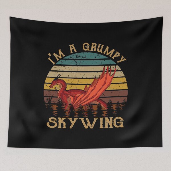Item preview, Vintage I'm A Grumpy Skywing Dragon designed and sold by TaraPhillip.
