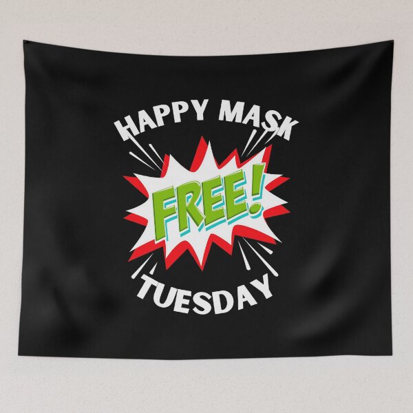 Item preview, Happy Mask Free Tuesday! Post covid celebration design. designed and sold by StormyMuse.