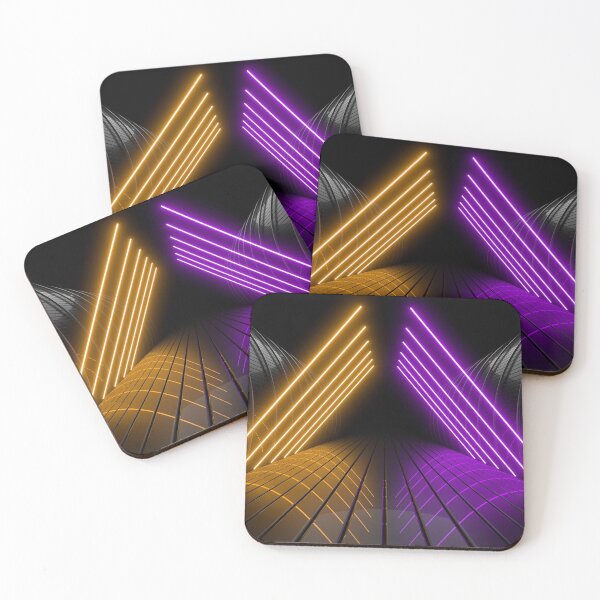 Item preview, Abstract Sci Fy Neon Lamps In A Dark Corridor designed and sold by tatkhagata.