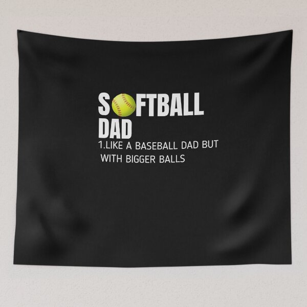 Artikelvorschau, Softball-Vater wie ein Baseball, aber mit größeren Bällen Vater-T-Shirt entworfen und verkauft von SukanyaShop.