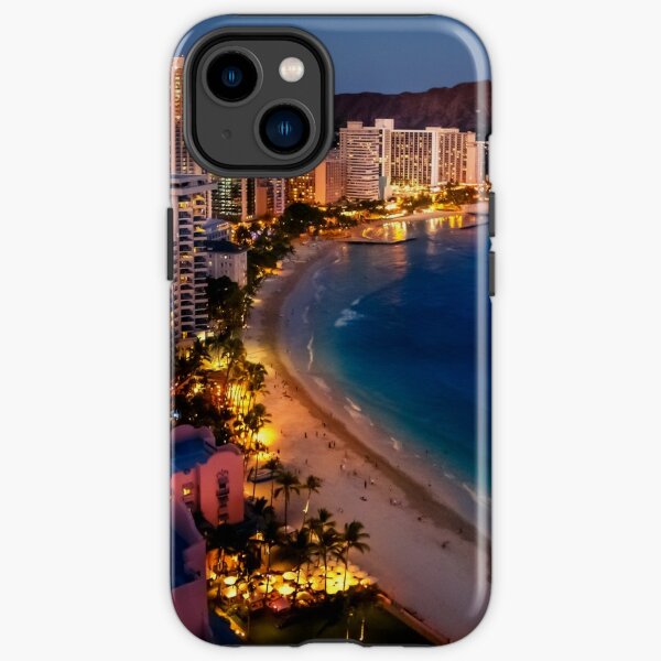 Waikiki Beach and Honolulu Skyline, Hawaii iPhone Tough Case
