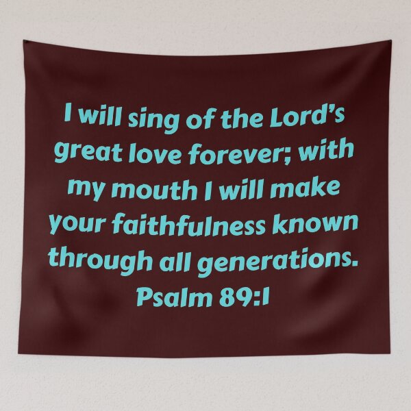 Aperçu de l'œuvre Bible Verse Psalm 89:1 créée et vendue par Prayingwarrior.