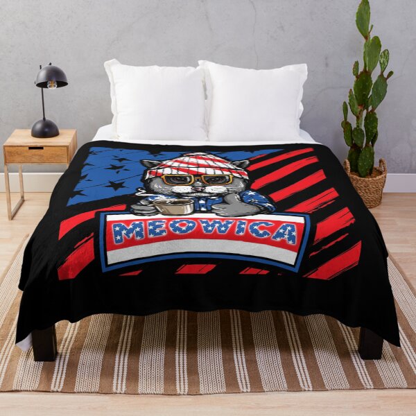 Item preview, Cat 4th of July Meowica Merica Men Women USA American Flag designed and sold by Crazy Trendy Designs.