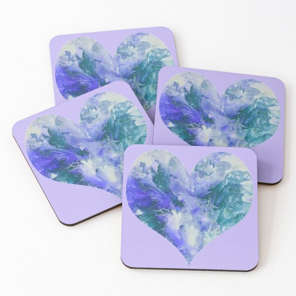 Item preview, Splash Heart in Purple and Teal designed and sold by Karen Simon.
